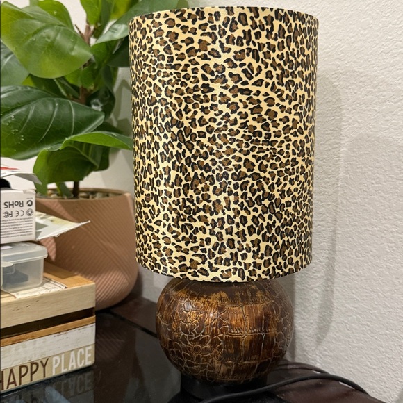 Leopard Print Table Lamp 14” small desk top - Picture 1 of 1